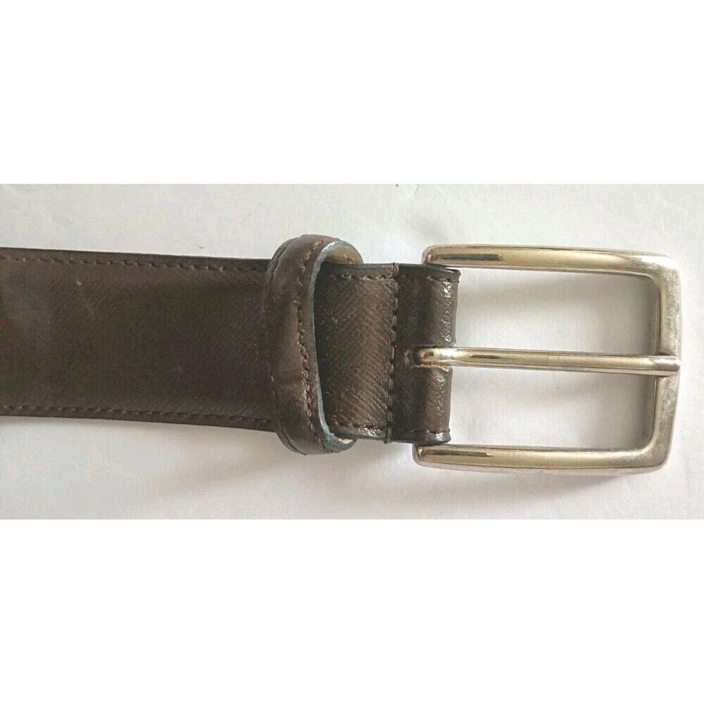 Barneys New York Leather Dress Belt Sz 42 Made In Italy Brown Old Money Classic